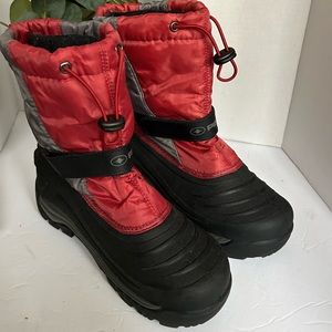 POLARIS Waterproof Red and Black Winter Snow Boots. Size 7